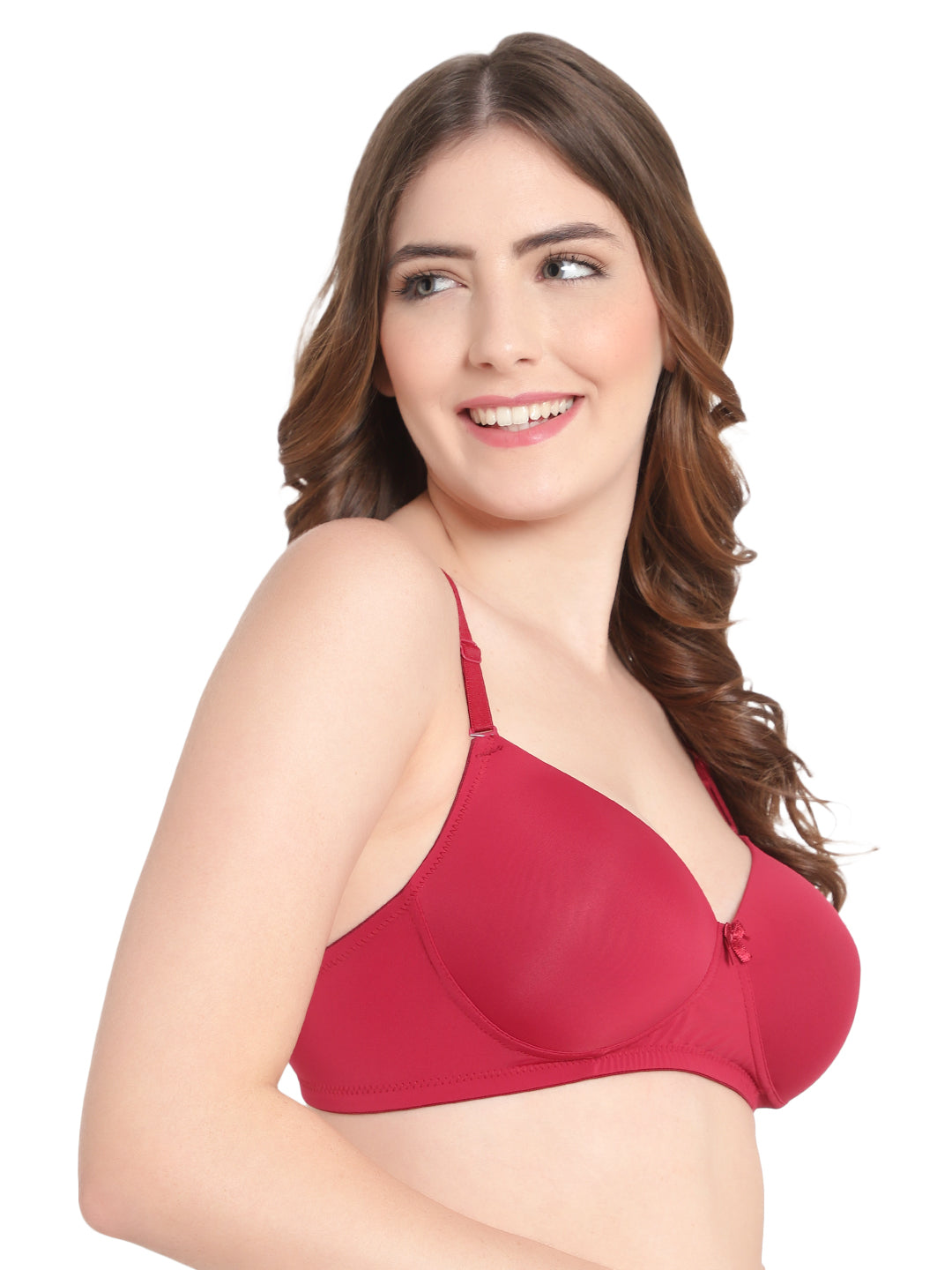 Premium maroon T-shirt bra by Liamoure Darling Duchess, designed with soft padding and adjustable straps for a chic and comfortable wear.