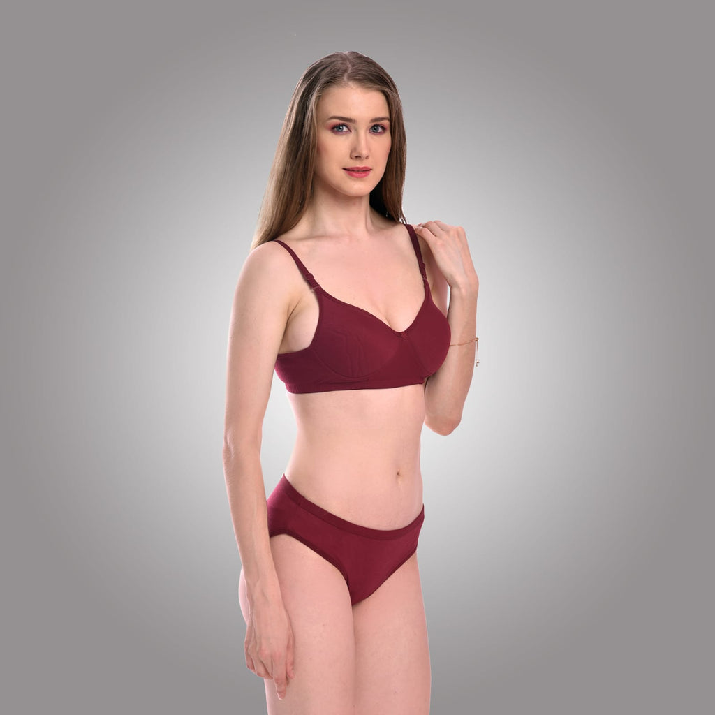 right side view Liamoure best cotton bras without underwire Lightly Padded 