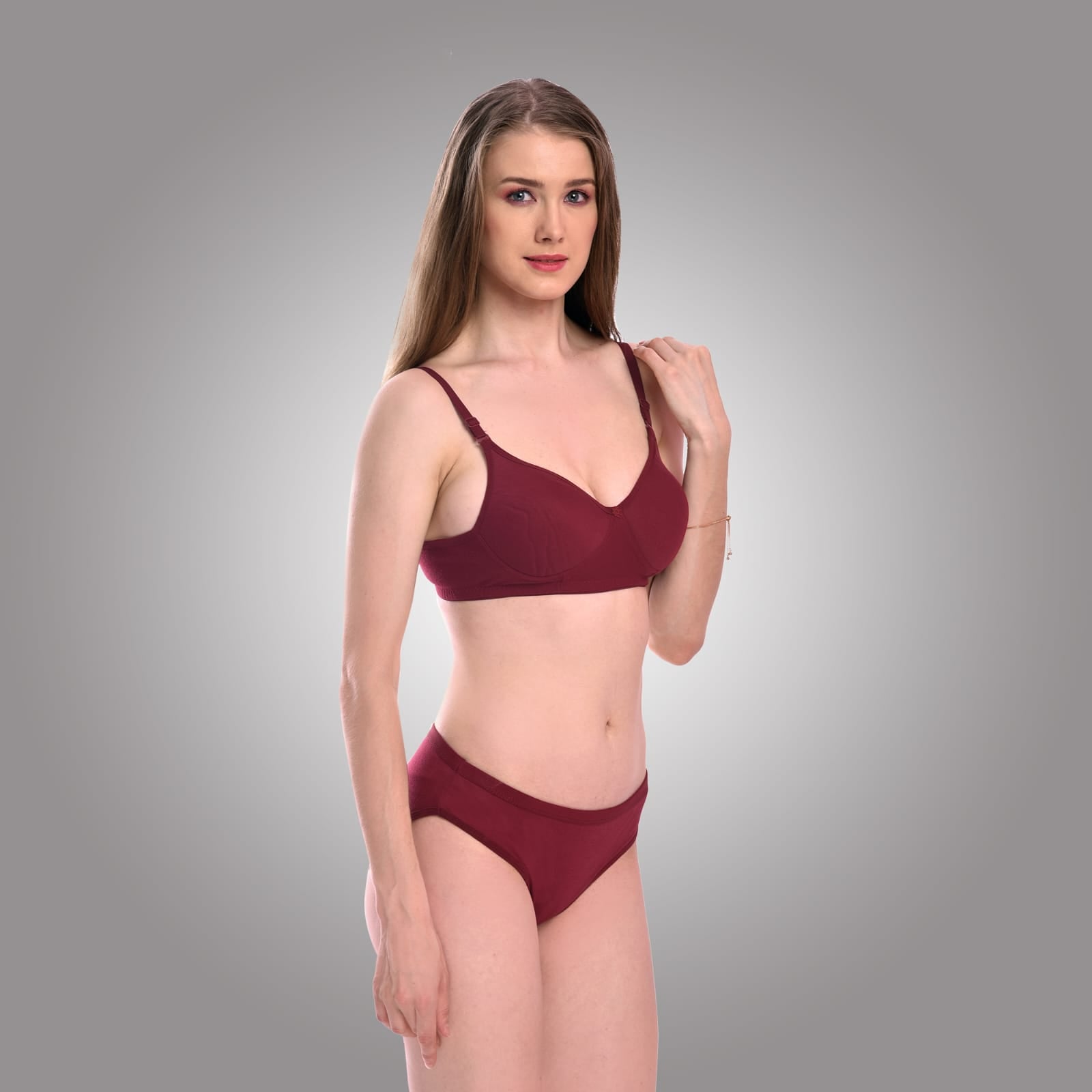 right side view Liamoure best cotton bras without underwire Lightly Padded 