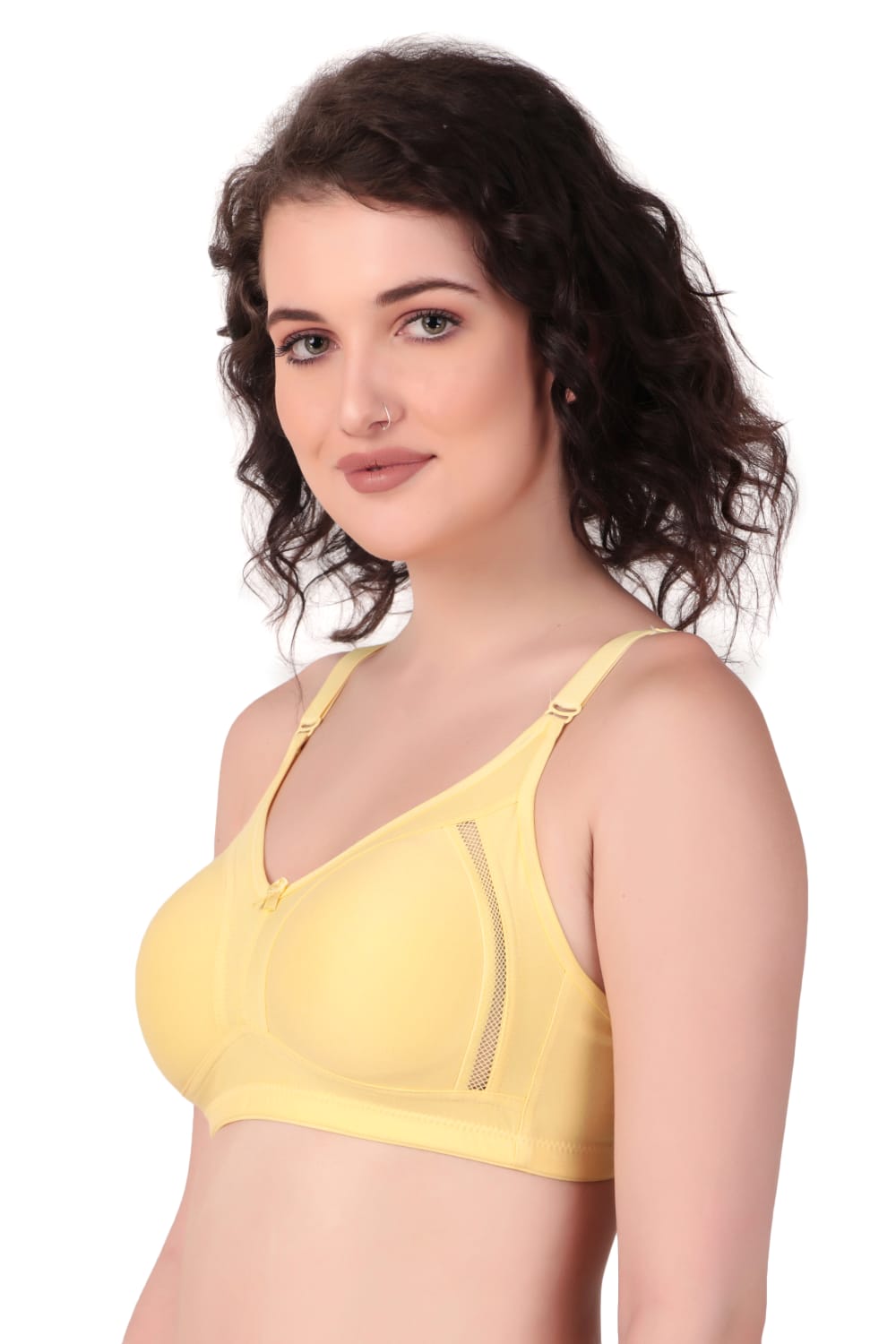 Liamoure Stylish Design ladies non padded bra  Non-Wired yellow color