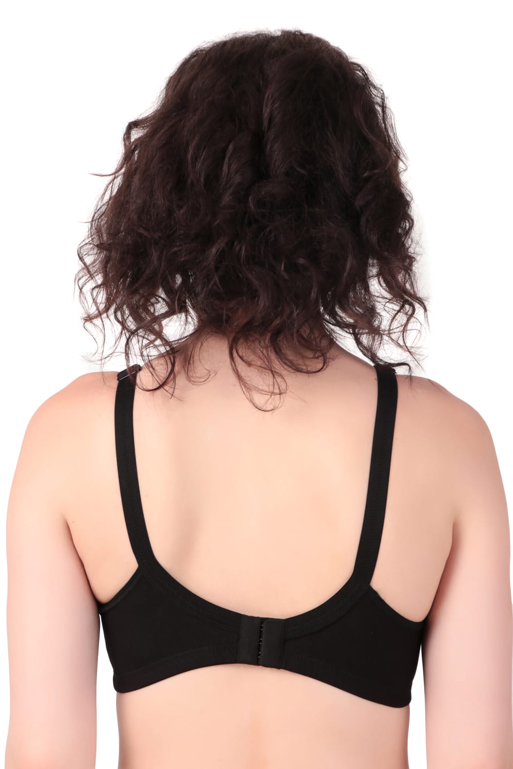 back view of Liamoure Stylish Design ladies non padded bra  Non-Wired black color