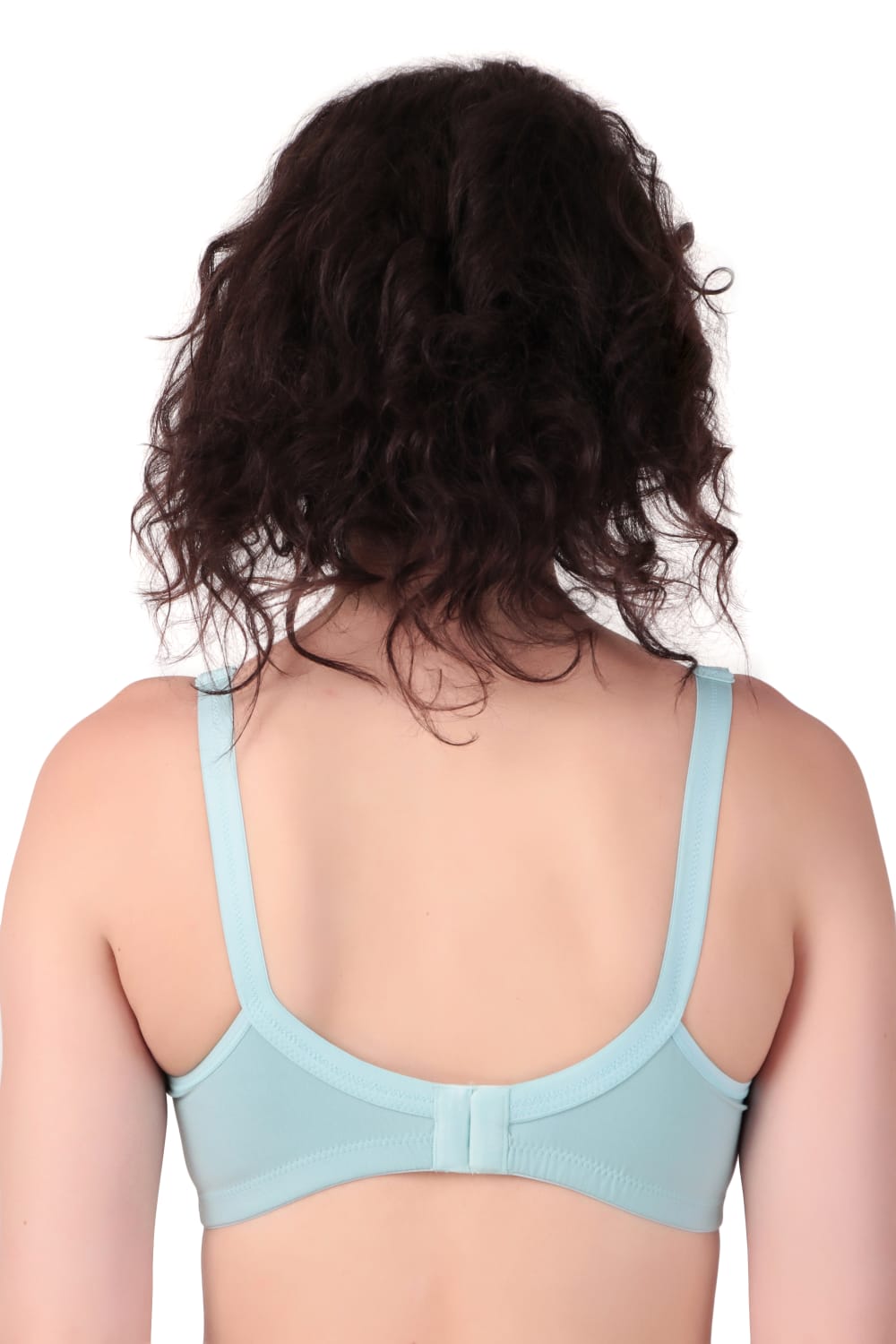 back view of Liamoure Stylish Design ladies non padded bra  Non-Wired sky blue color