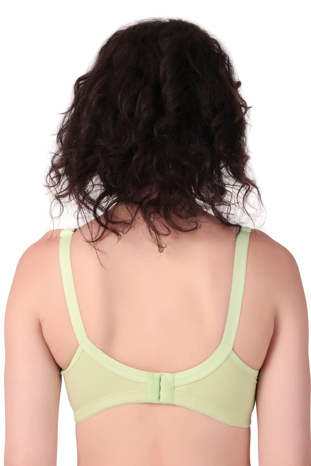 back view of Liamoure Stylish Design ladies non padded bra  Non-Wired green color