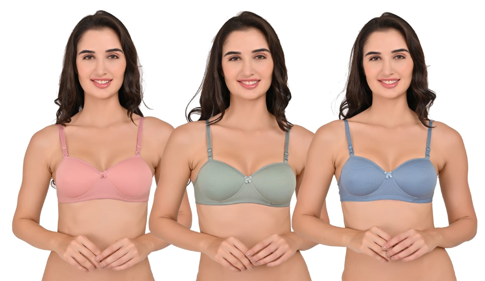 Liamoure Women Balconette Lightly Padded Bra | Combo Pack of 3 - Liamoure 