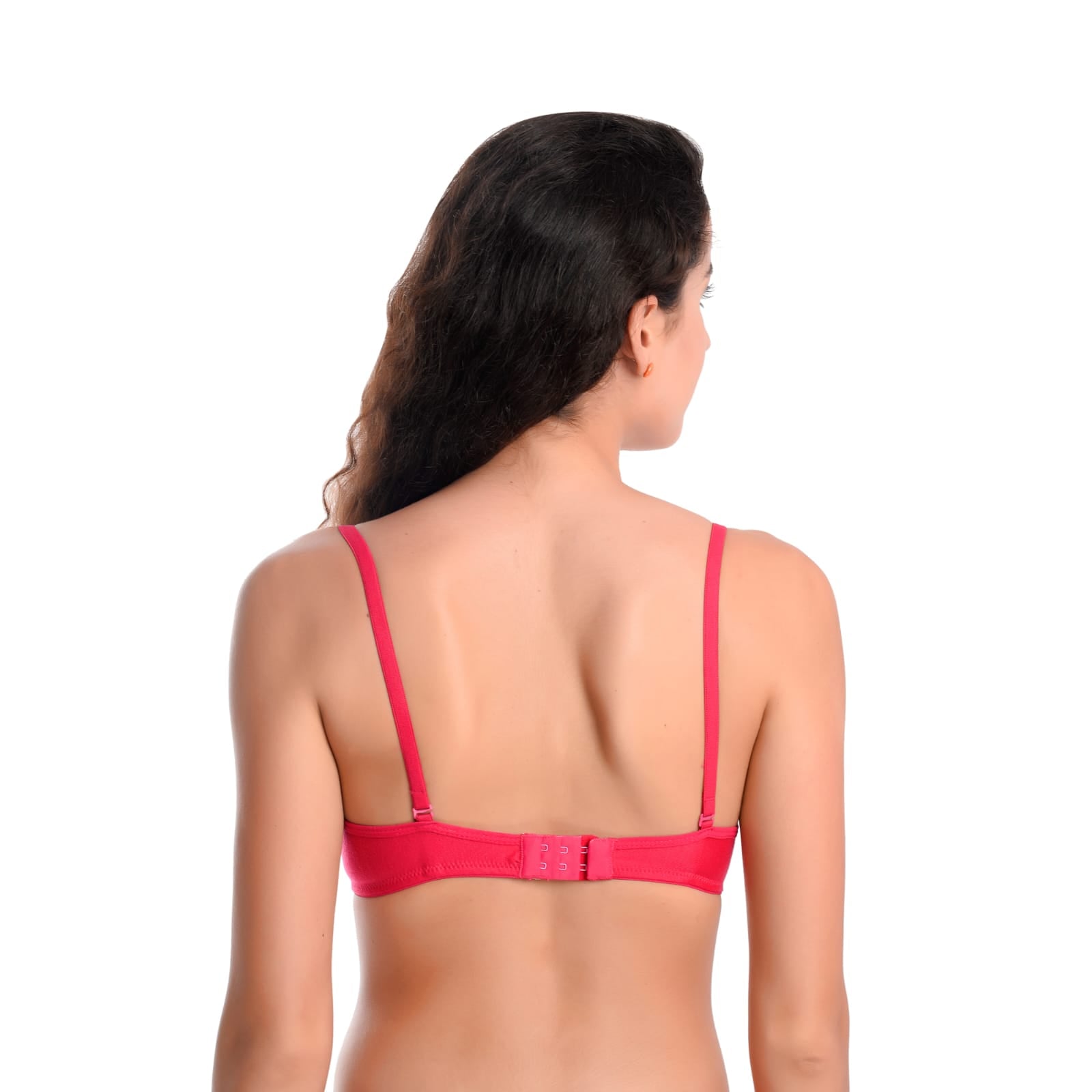 back view Liamoure Women lightly padded non wired bra T shirt Bra 