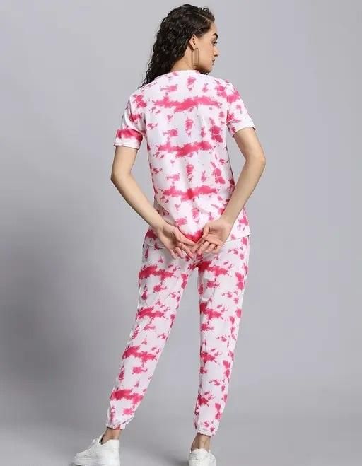 Multicolor Tie Dye Nightwear Set with T-Shirt & Pyjamas