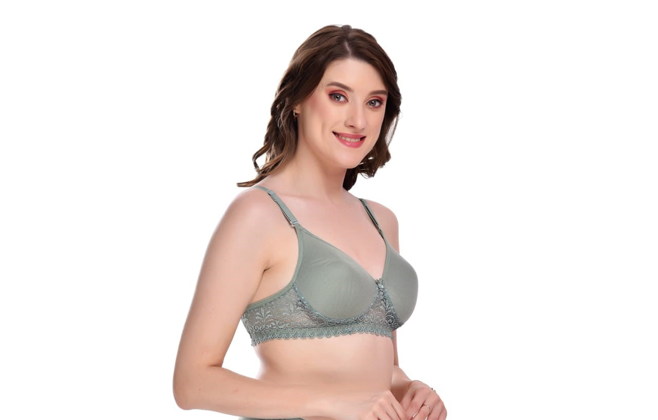 Liamoure Women's Cotton Blend Lightly Padded Wirefree T-Bralette Bra