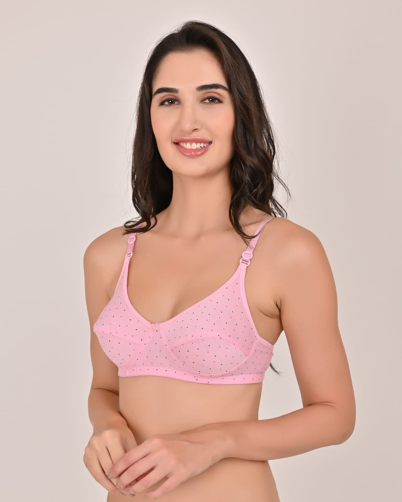 Liamoure Women's & Girls Cotton Non Padded Printed Bra Wire free Full Coverage Printed Bra