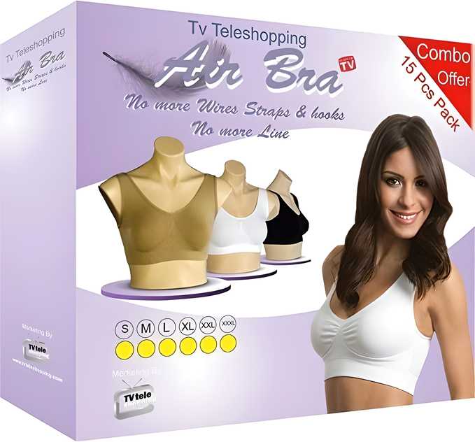 Womens Multicolor Air Bra Pack – Front View
